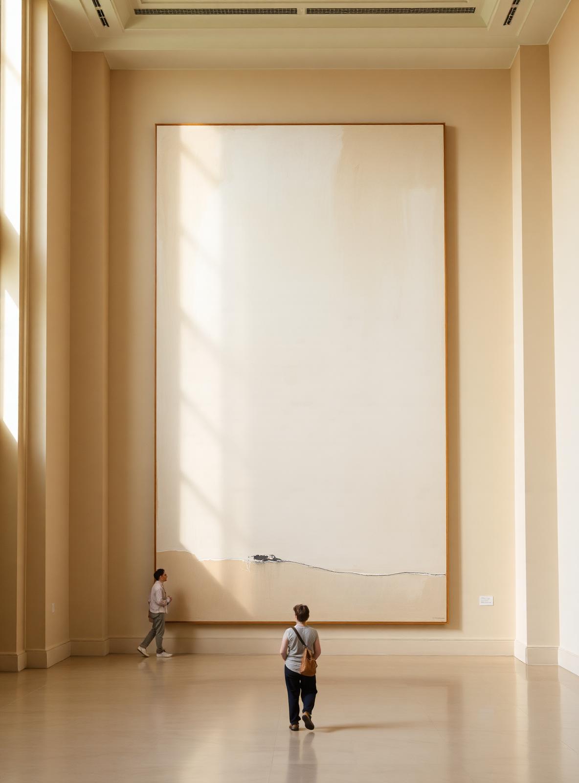 展厅实景 — 画廊中的抽象油画