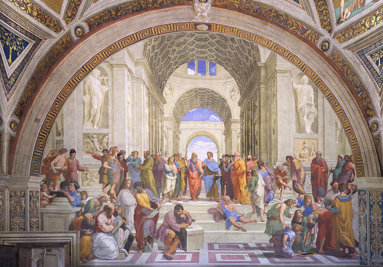 Raphael, The School of Athens, 1509–11 · Wikimedia Commons (PD)