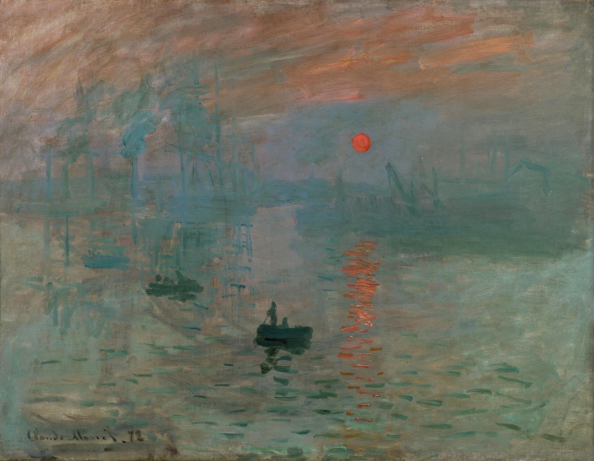 Claude Monet, Impression, Sunrise, 1872 · Wikimedia Commons (PD)